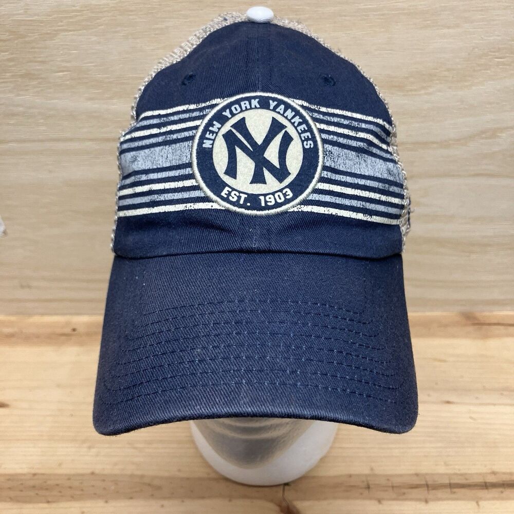 New York Yankees Snapback Hat Cap Blue Cooperstown Collection Trucker Fanatics